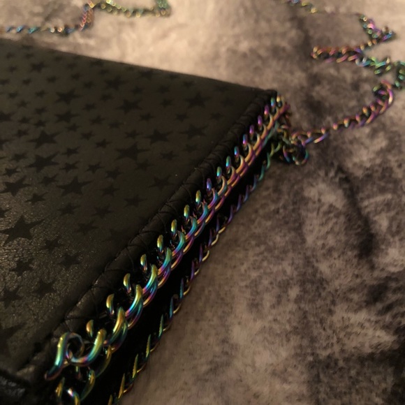 Starry Black Bag with Iridescent Chain Strap - Picture 3 of 8